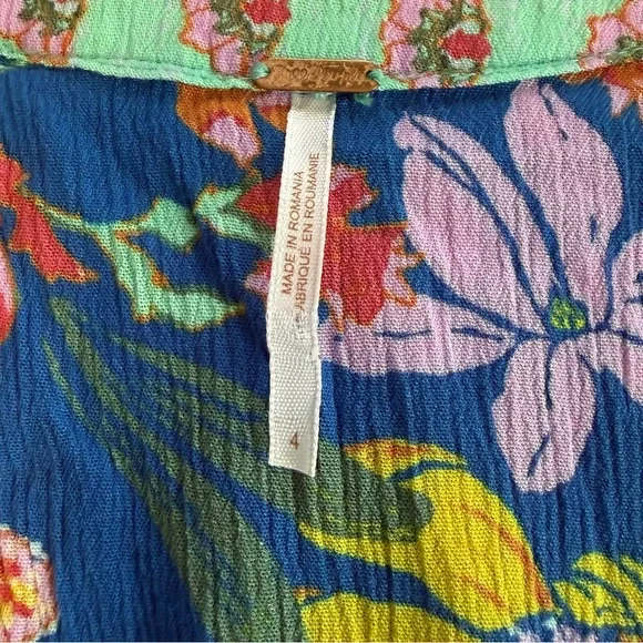 Free People Violet Hill Printed Tunic Top, Size 4, Excellent Condition! - Picture 12 of 15
